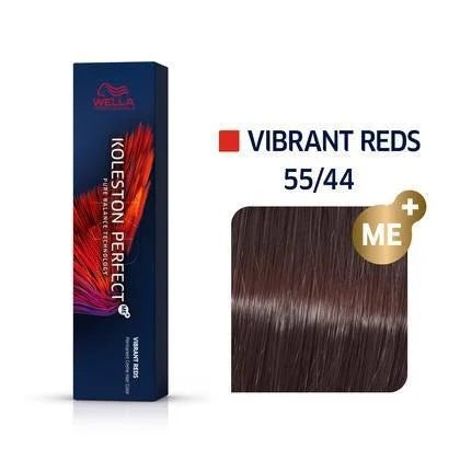 Wella Koleston Perfect Me+ Permanent Creme Hair Color 55/44 Intense Light Brown Red Red