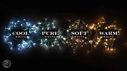 LED Mini Lights 5MM Pure White Twinkle Green Wire  6" Spacing