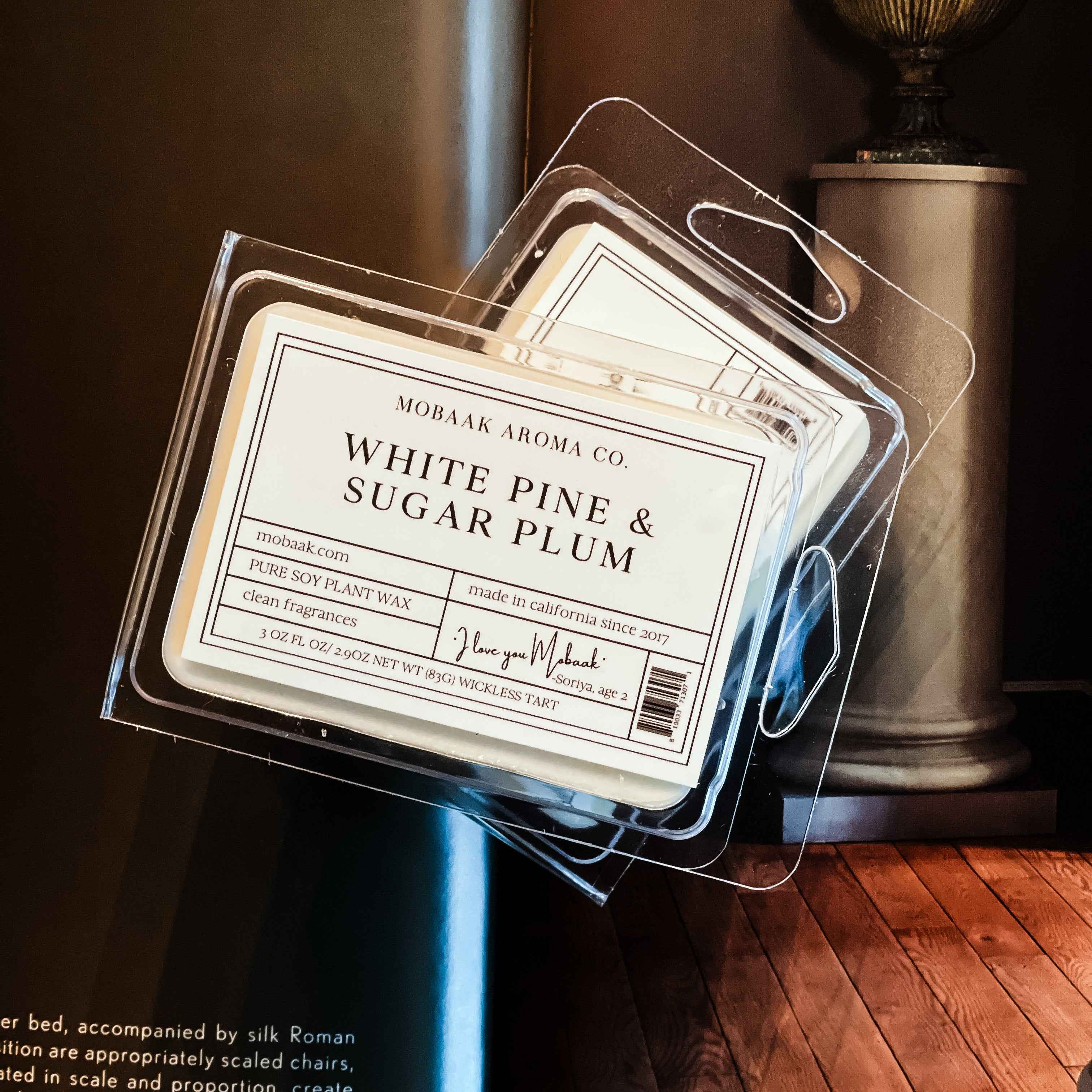 White Pine &amp; Sugar Plum Wickless Tart