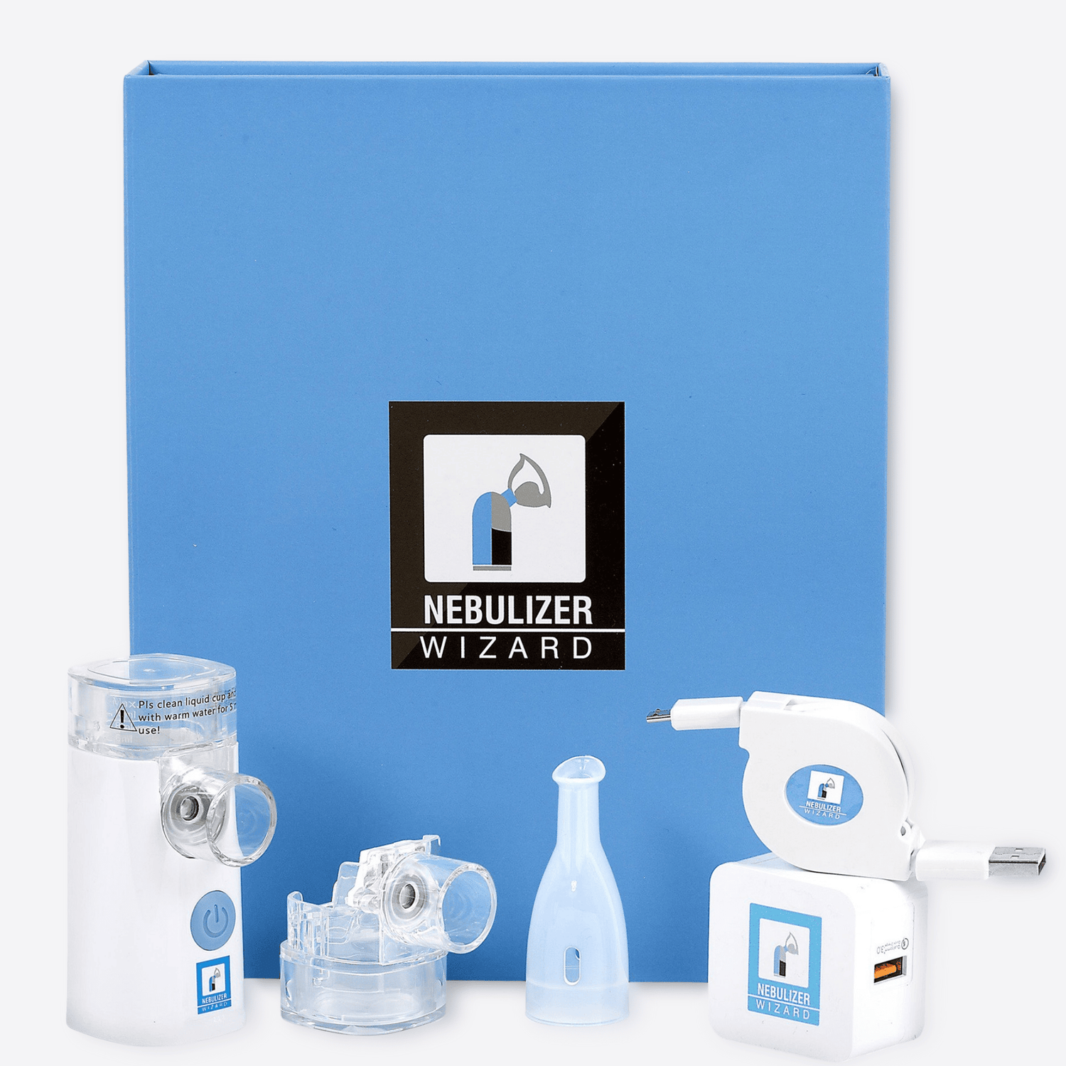 Portable Silent Handheld Nebulizer – Compact Inhaler for Kids &amp; Adults by Wizard Research