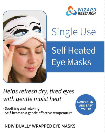 Heated Eye Masks Single Use - 10 Pack by Wizard Research