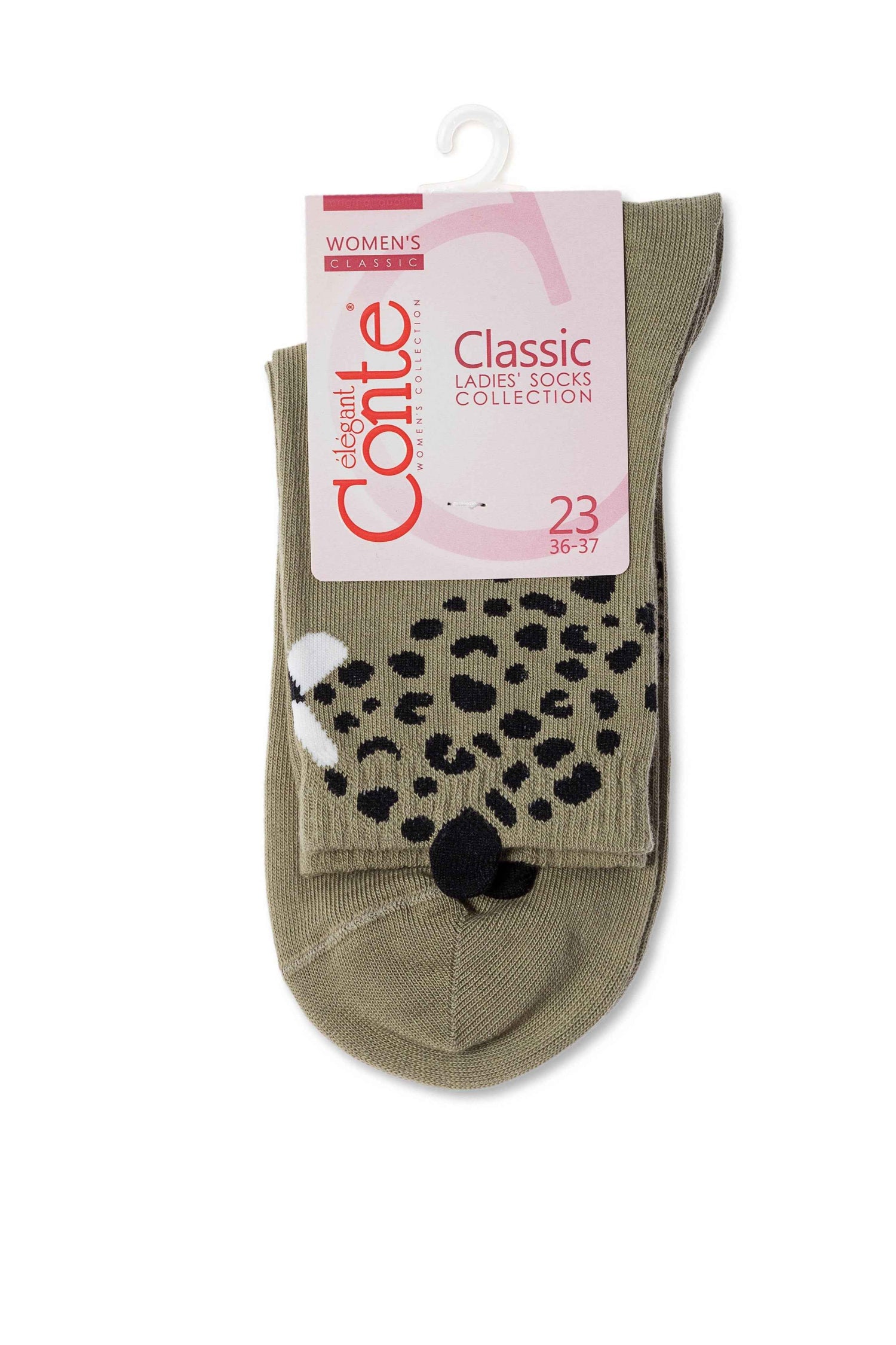 Cotton Socks Conte Classic 249 - Picot "Leopard"
