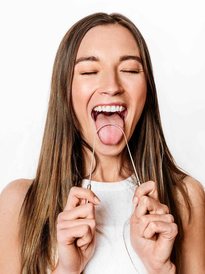 Stainless Steel Tongue Scraper – Ayurvedic Oral Detox Tool for Fresh Breath &amp; Bad Breath Relief