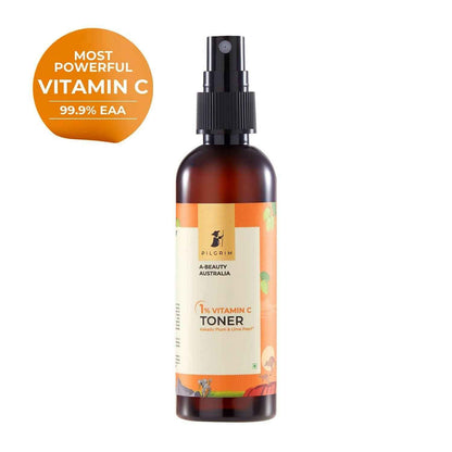 Pilgrim Australian 1% Vitamin C Toner with Kakadu Plum &amp; Lime Pearl For Glowing Skin, Open Pores Tightening &amp; Refining