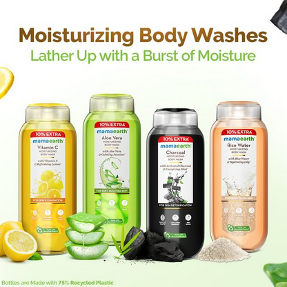 Mamaearth Vitamin C Moisturizing Body Wash with Vitamin C &amp; Refreshing Lemon For Skin Illumination