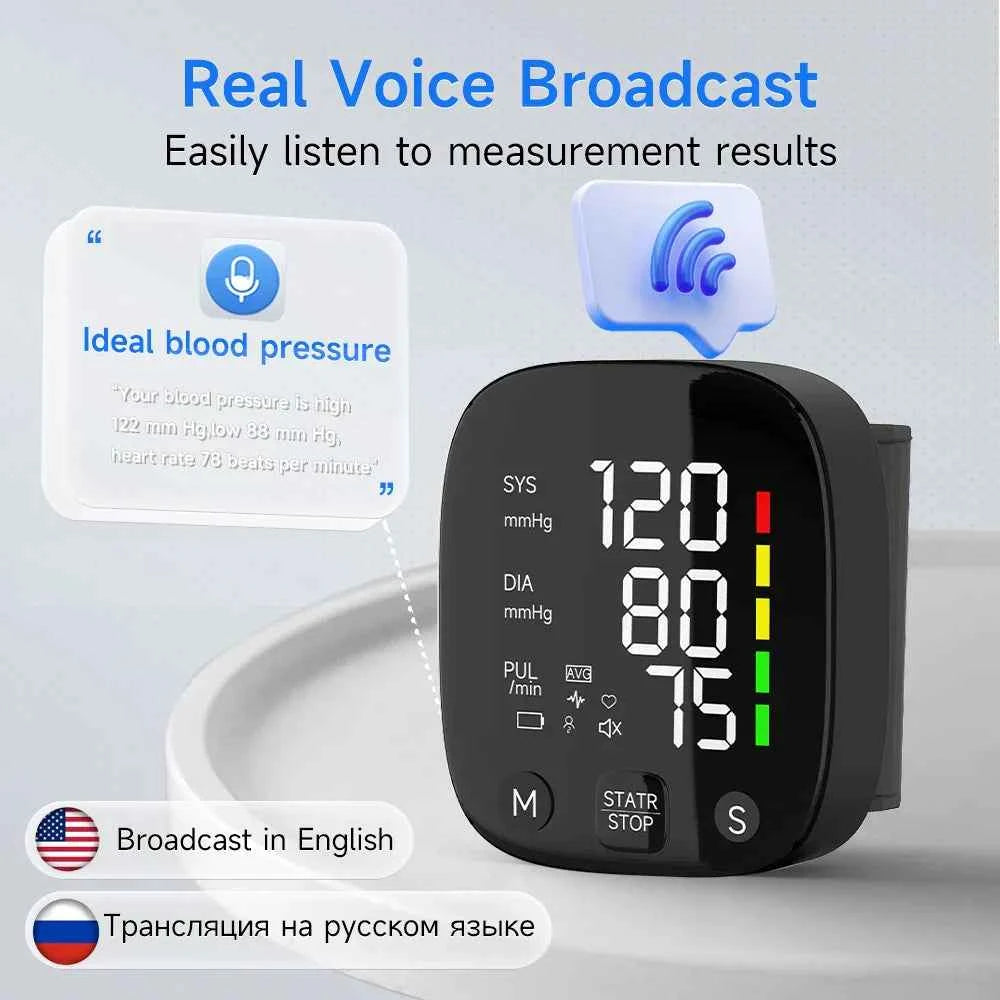 PulseTrack™ Wrist Blood Pressure &amp; Heart Rate Monitor – Portable Digital Health Tracker