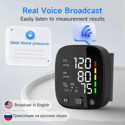 PulseTrack™ Wrist Blood Pressure &amp; Heart Rate Monitor – Portable Digital Health Tracker