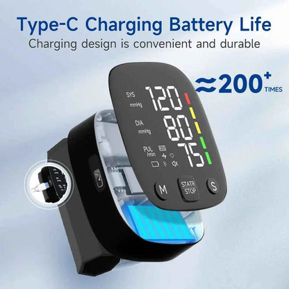 PulseTrack™ Wrist Blood Pressure &amp; Heart Rate Monitor – Portable Digital Health Tracker