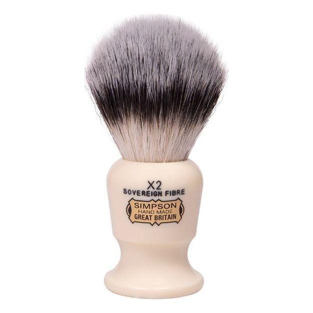 Simpson Commodore X2 Sovereign Grade Synthetic Fibre Shaving Brush by Pasteur Pharmacy