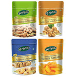 Happilo Premium Californian Almonds, Walnuts Inshell, Afghani Anjeer & Turkish Apricot Combo