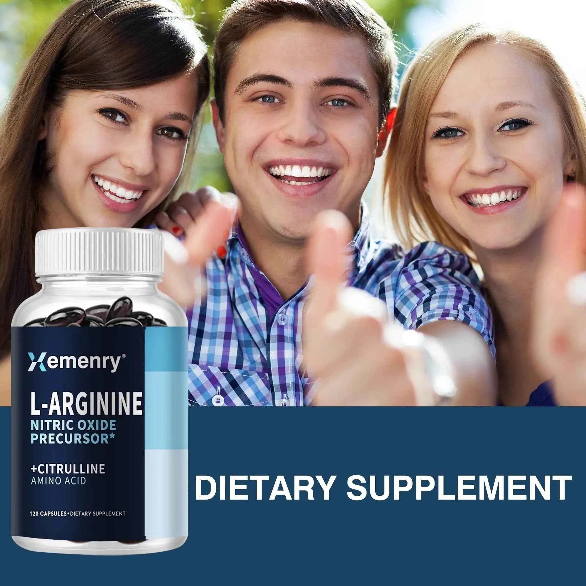 Roksy L-Arginine Nitric Oxide Supplement - 120 Capsules