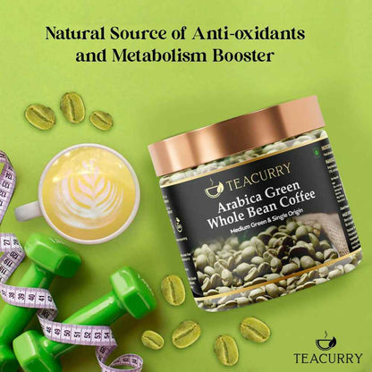 Teacurry Arabica Green Coffee Bean (Raw Whole Beans, 100% Arabica, Unroasted)