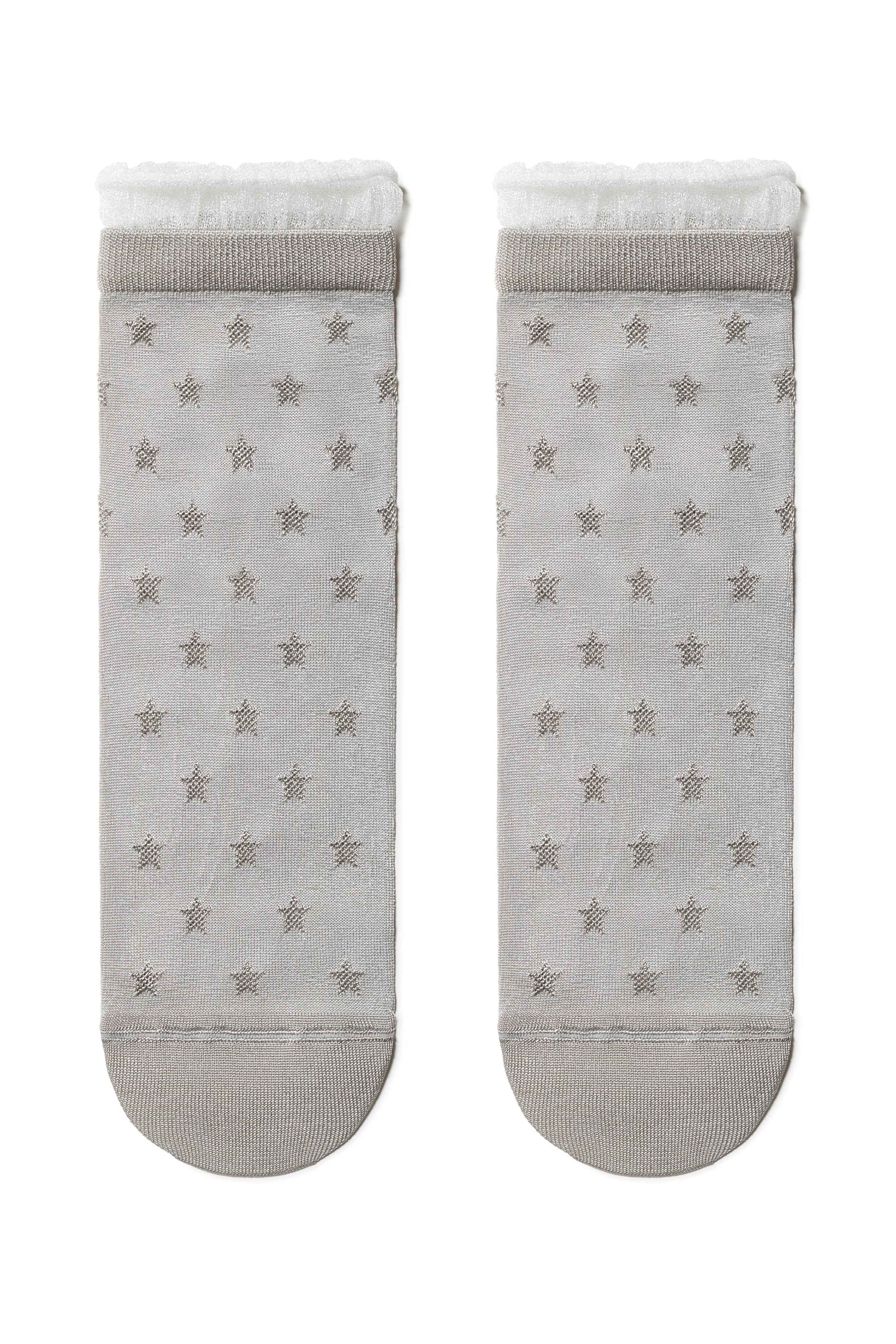 Conte Socks Classic - 491 Glossy Pattern and Decorative Transparent Mesh