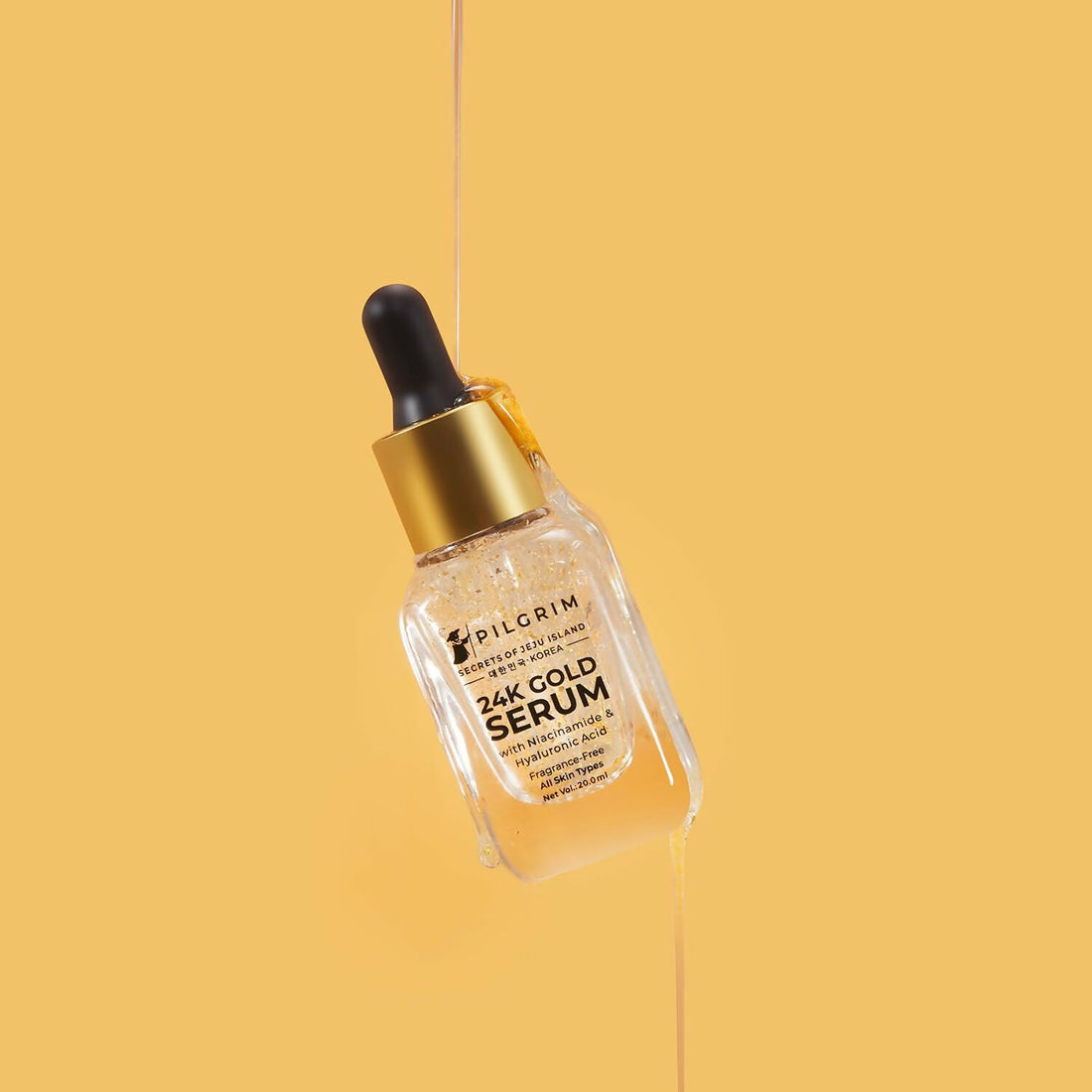 Pilgrim 24K Gold Face Serum With Niacinamide &amp; Hyaluronic Acid, Dewy Primer For Face Make-Up - Korean Skin Care