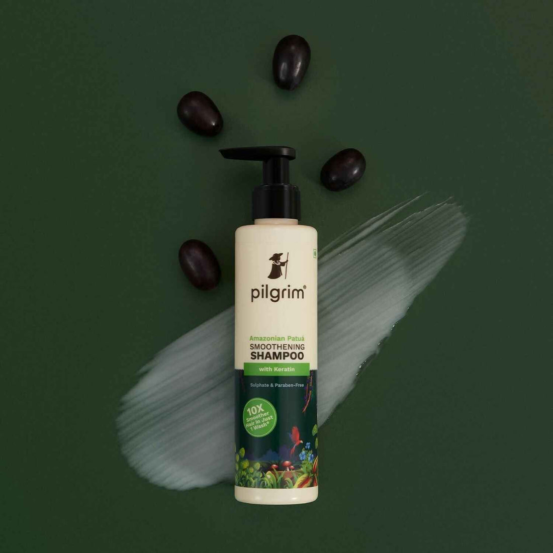 Pilgrim Patua &amp; Keratin Hair Smoothening Shampoo For Dry &amp; Frizzy Hair