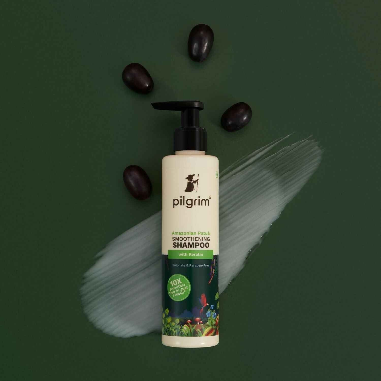 Pilgrim Patua &amp; Keratin Hair Smoothening Shampoo For Dry &amp; Frizzy Hair