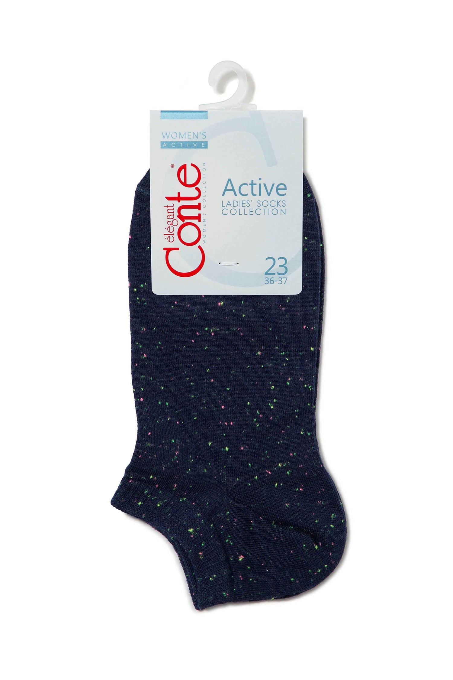 Cotton Ankle Socks Conte Active - 085 Knitted Colorful Pixels