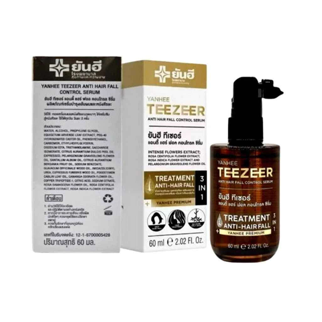 Yanhee Teezeer Hair Herbal Serum 60ml x2 - Reduce hair loss Nourishes Scalp care