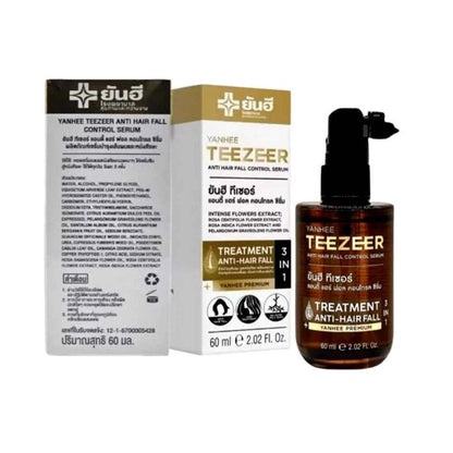 Yanhee Teezeer Hair Herbal Serum 60ml x2 - Reduce hair loss Nourishes Scalp care