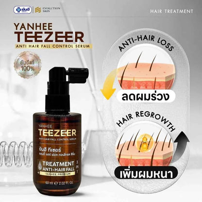 Yanhee Teezeer Hair Herbal Serum 60ml x2 - Reduce hair loss Nourishes Scalp care