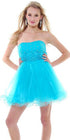 CLEARANCE - Cinderella Divine 414 Short A-Line Tulle Dress (Size 8) by DiscountDressShop