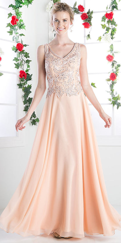 CLEARANCE - Cinderella Divine 1945 V-Neck Sleeveless Dress (Size 6XL) by DiscountDressShop