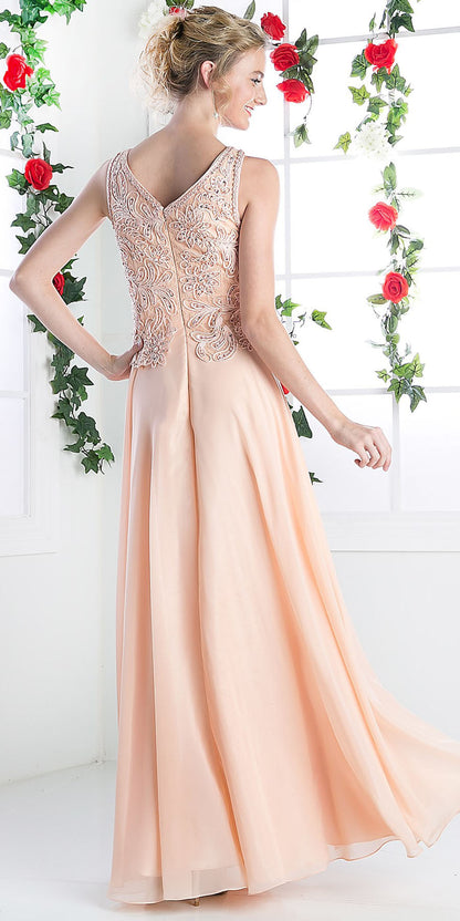 CLEARANCE - Cinderella Divine 1945 V-Neck Sleeveless Dress (Size 6XL) by DiscountDressShop
