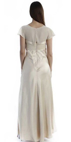 CLEARANCE - Cinderella Divine 7302 Long Dress Chiffon Cap Sleeve (Size M) by DiscountDressShop