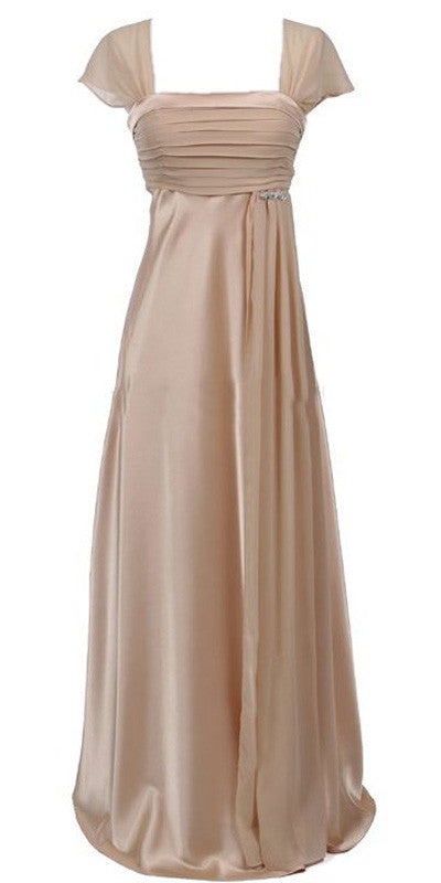 CLEARANCE - Cinderella Divine 7302 Long Dress Chiffon Cap Sleeve (Size M) by DiscountDressShop