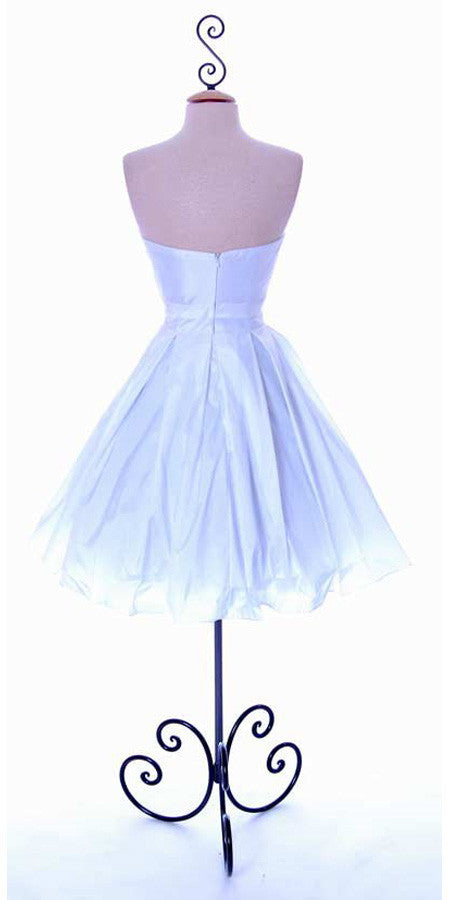 CLEARANCE - Cinderella Divine 5039 Knee Length White A-Line Dress (Size M) by DiscountDressShop