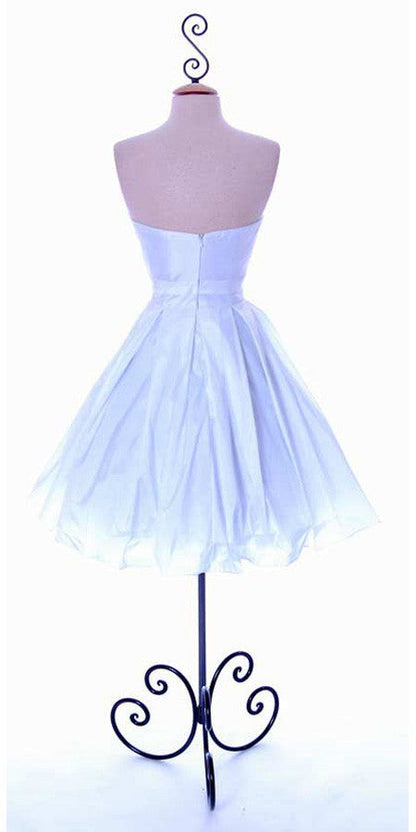 CLEARANCE - Cinderella Divine 5039 Knee Length White A-Line Dress (Size M) by DiscountDressShop