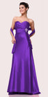 CLEARANCE - Cinderella Divine 7704 Strapless Sweetheart Long Satin Dress (Size L) by DiscountDressShop