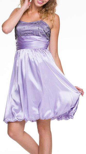 CLEARANCE - Juliet 2117 Short Knee Length Bubble Skirt Semi-Formal Dress by DiscountDressShop