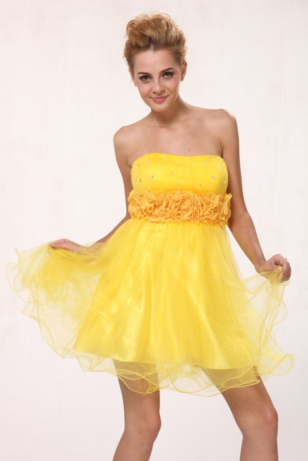 CLEARANCE - Cinderella Divine 414 Short A-Line Tulle Dress (Size 8) by DiscountDressShop