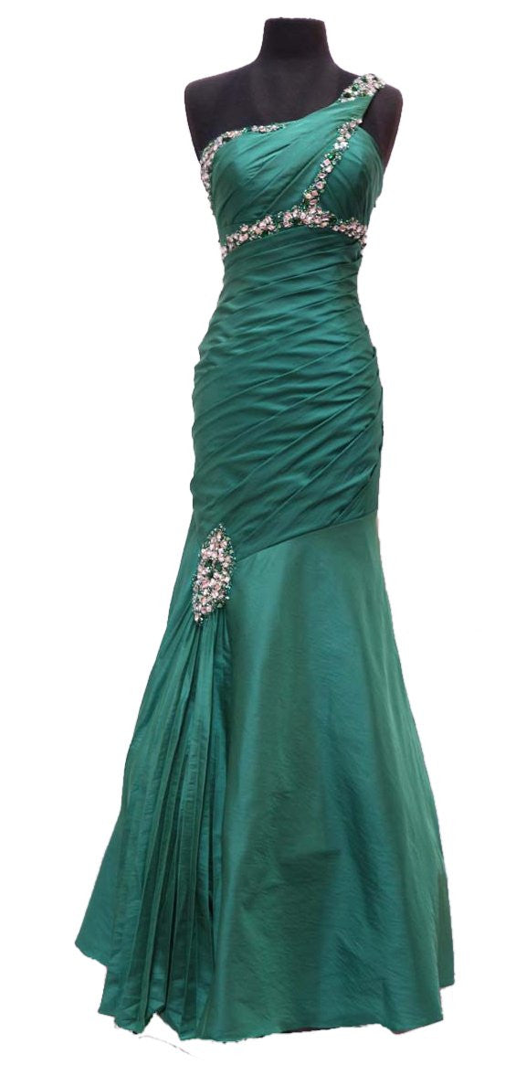 CLEARANCE - Cinderella Divine 1646 Long Dress Taffeta One Shoulder (Size 6) by DiscountDressShop