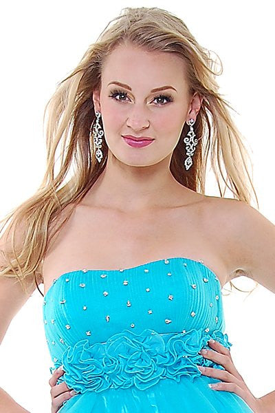 CLEARANCE - Cinderella Divine 414 Short A-Line Tulle Dress (Size 8) by DiscountDressShop