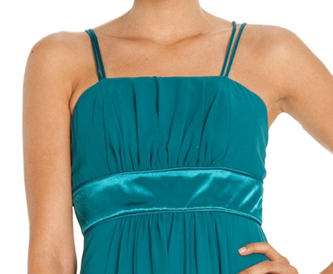 CLEARANCE - Knee Length Spaghetti Strap Chiffon Dress (Size Medium) by DiscountDressShop