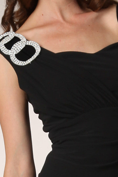 CLEARANCE - Celavie 6031s Black Wedding Guest Dress Elegant (Size XL) by DiscountDressShop