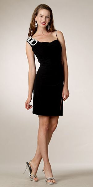 CLEARANCE - Celavie 6031s Black Wedding Guest Dress Elegant (Size XL) by DiscountDressShop