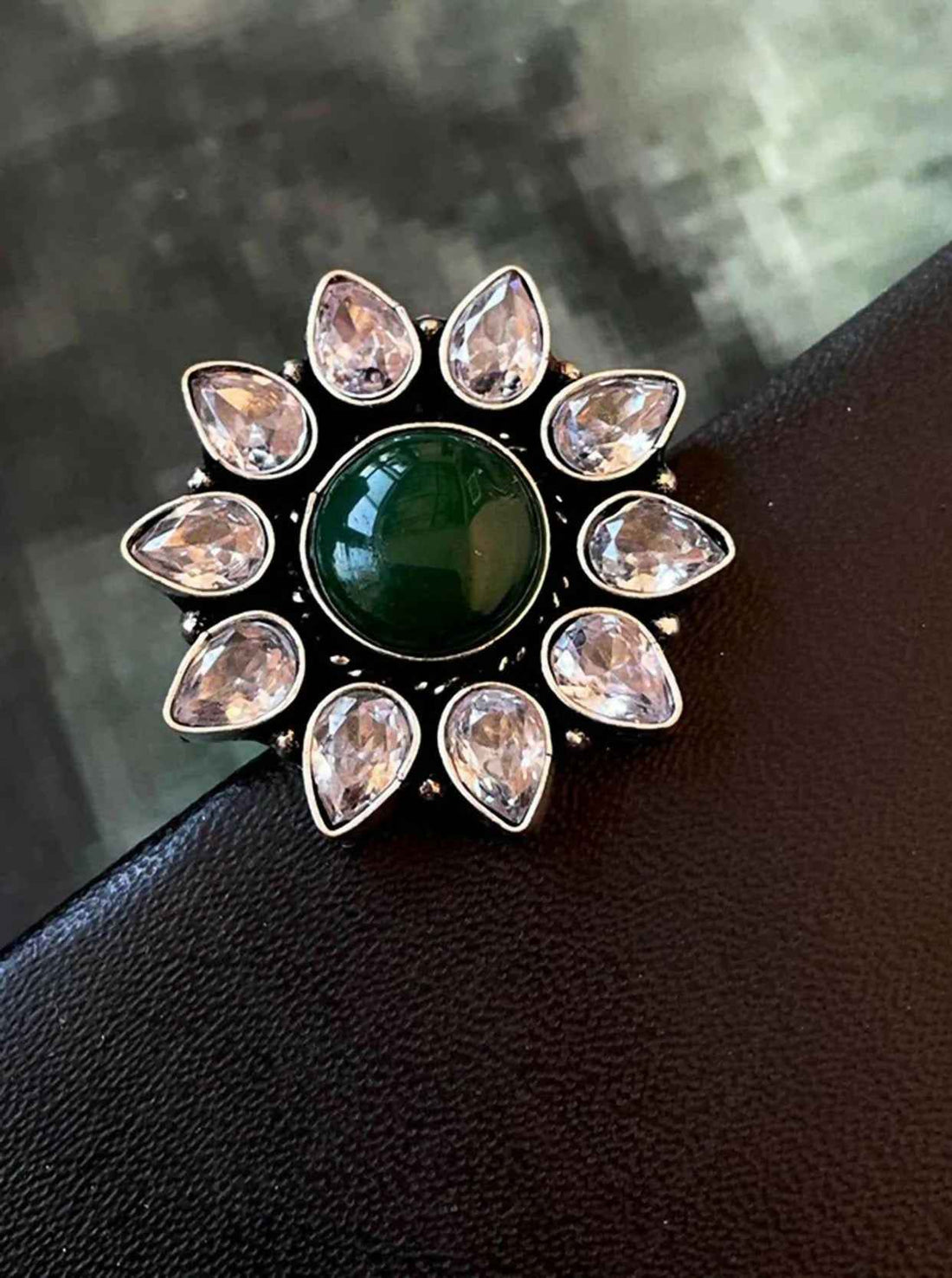 Joban Fashion Monalisa Stone Partywear Trendy Adjustable Ring