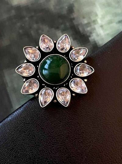 Joban Fashion Monalisa Stone Partywear Trendy Adjustable Ring