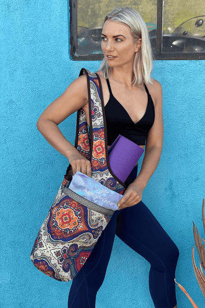 Yoga Mat Carrying Tote Bag – Durable, Spacious &amp; Stylish for On-the-Go Fitness - DestGlow