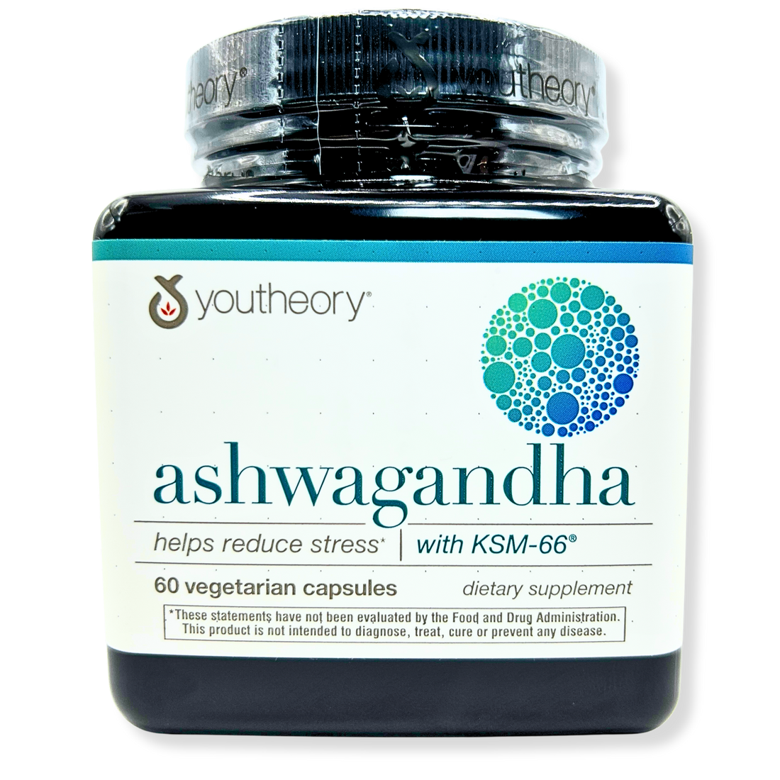 Youtheory Ashwagandha 1000mg – Stress Relief, Mood Support &amp; Natural Energy – 60 Capsules