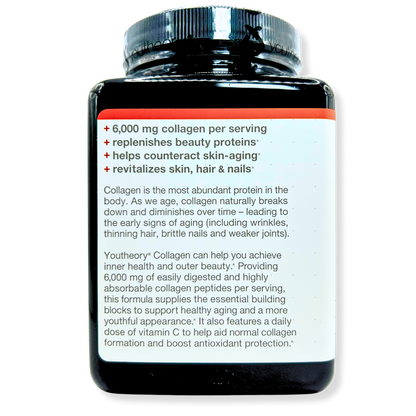 Youtheory Collagen 6000mg with Vitamin C – Hair, Skin &amp; Nail Support – 290 Tabs