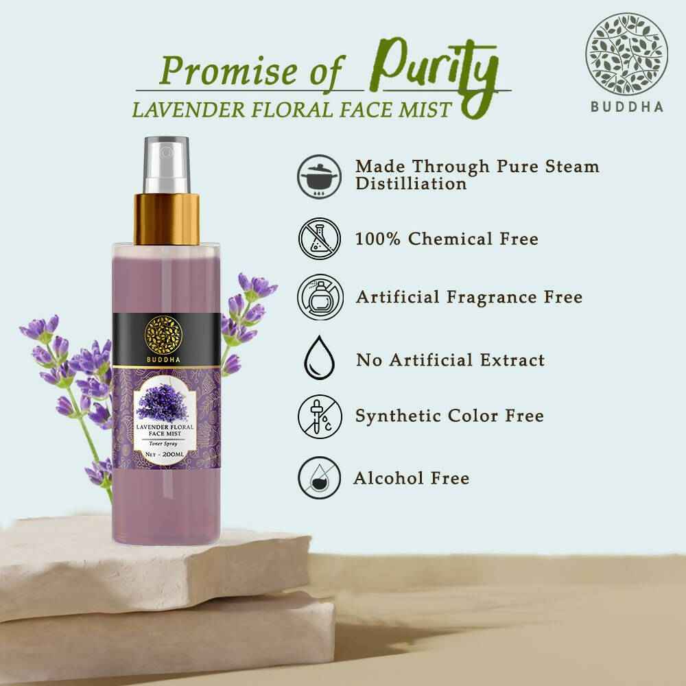 Buddha Natural Lavender Facial Mist Toner - For Instant Glow and Hydration Men &amp; Women