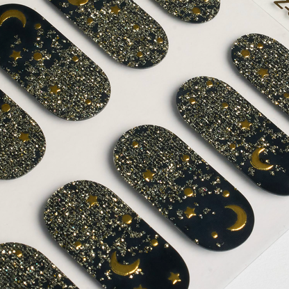 Midnight Sky Gel Nails by Candied Nails