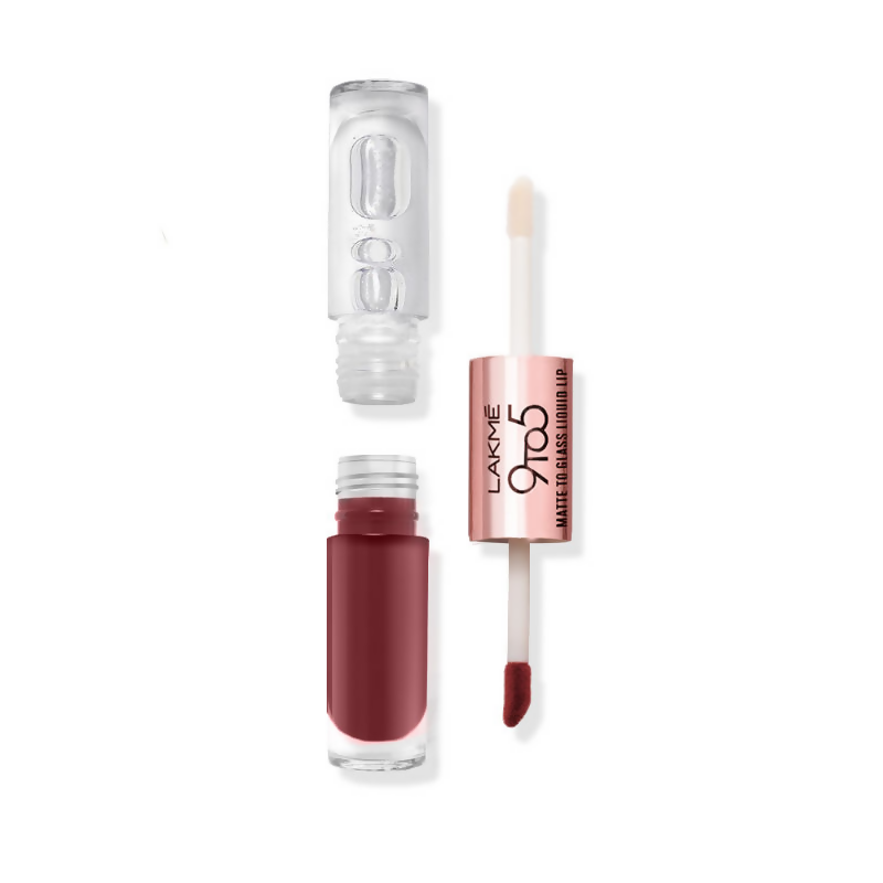 Lakme 9 To 5 Matte To Glass Liquid Lip - Rose