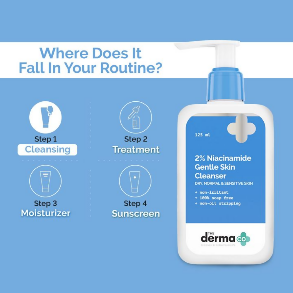 The Derma Co 2% Niacinamide Gentle Skin Cleanser for Sensitive, Dry &amp; Normal Skin