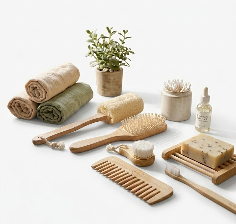 Zero-Waste Bath Accessories Bundle by BeNat
