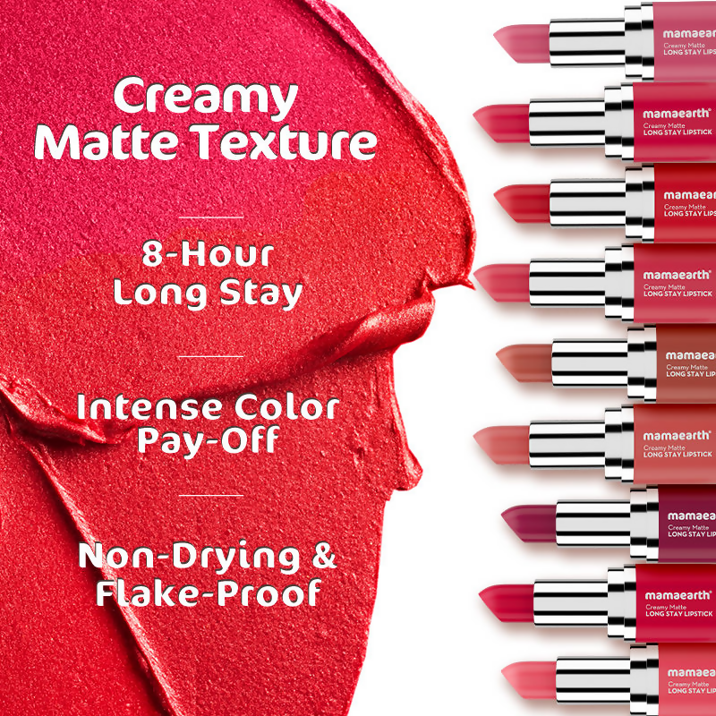 Mamaearth Creamy Matte Long Stay Lipstick - Hibiscus Nude